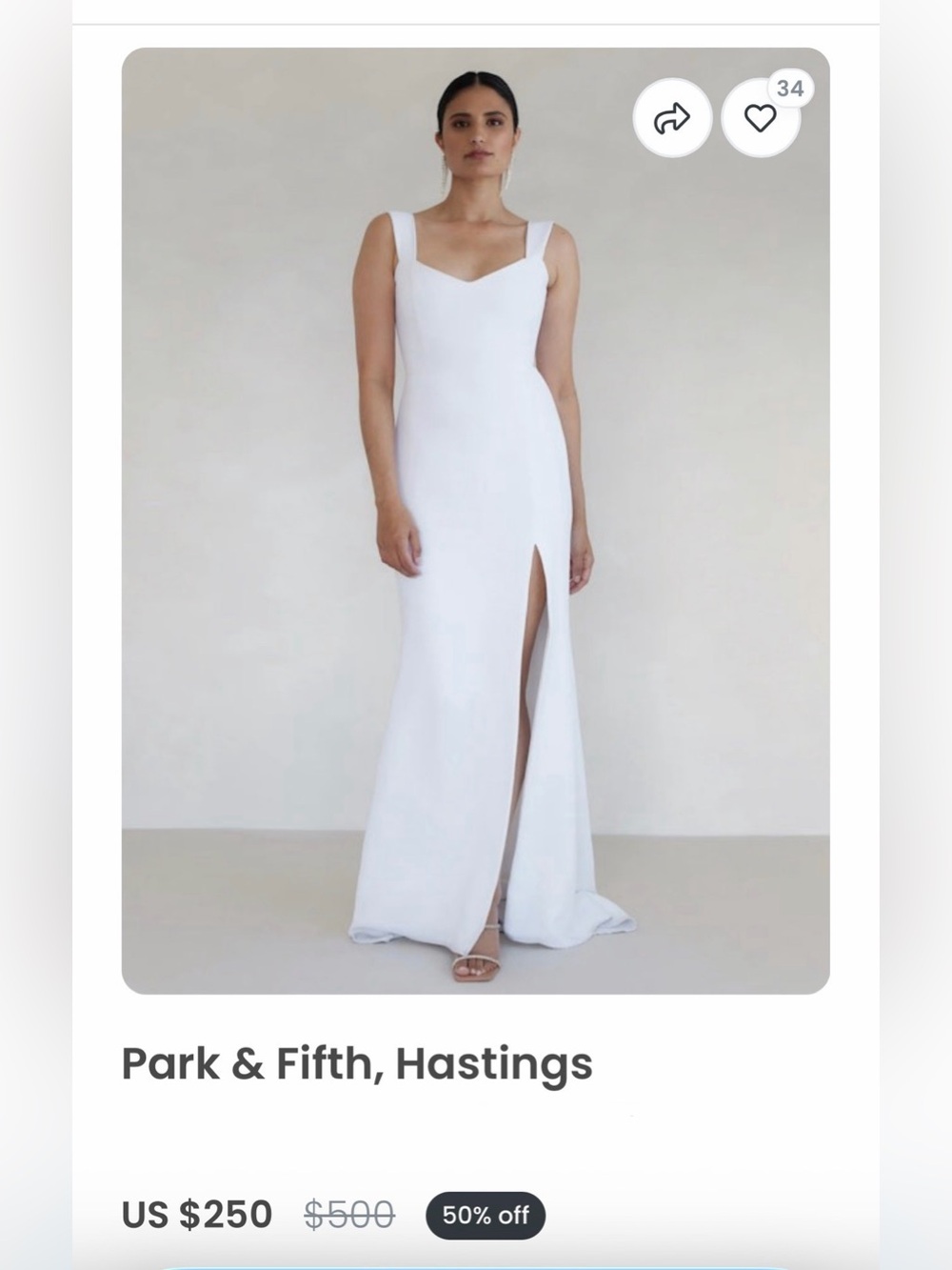 Park & Fifth White Hastings Bridal Dress